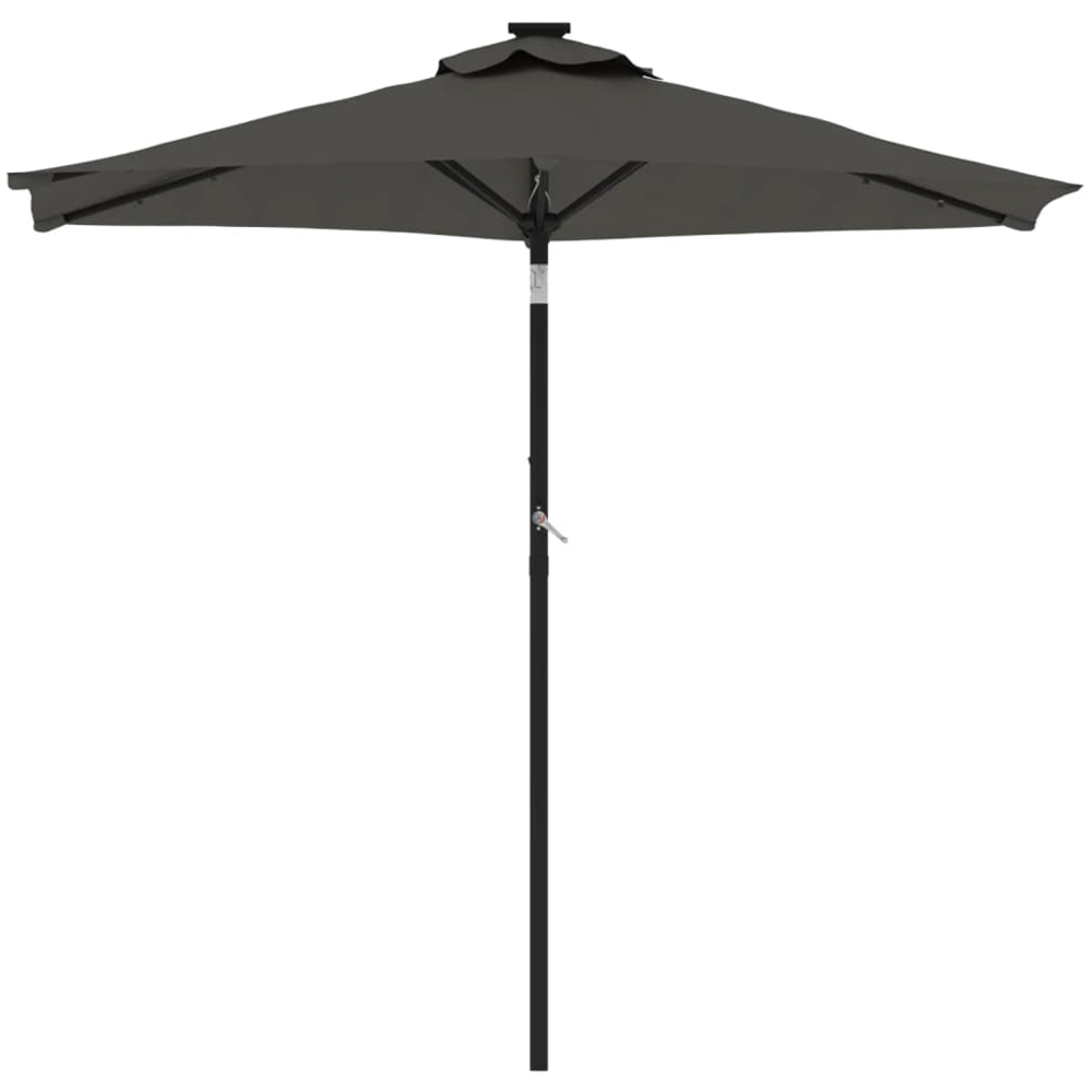 vidaXL Anthracite LED Light Garden Parasol with Steel Pole 2.25m Image 3
