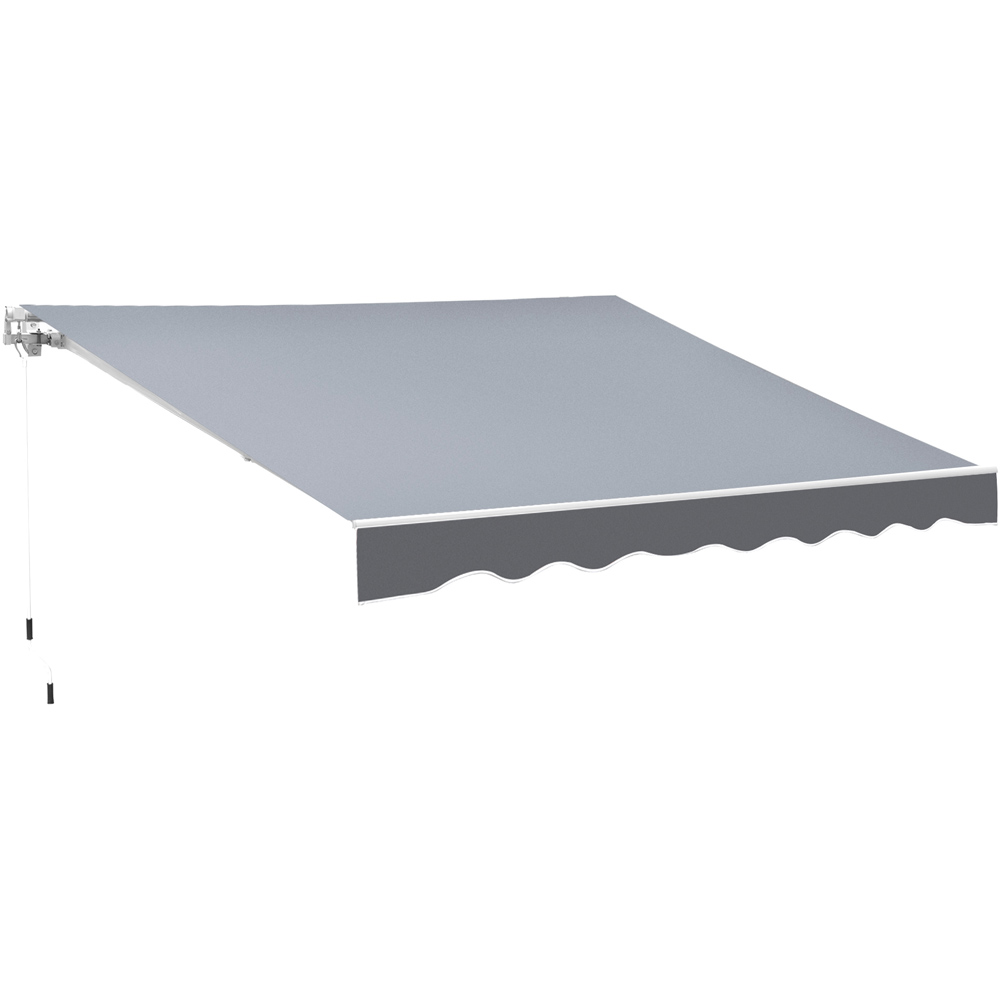 Outsunny Grey Manual Retractable Awning 2.5 x 2m Image 2