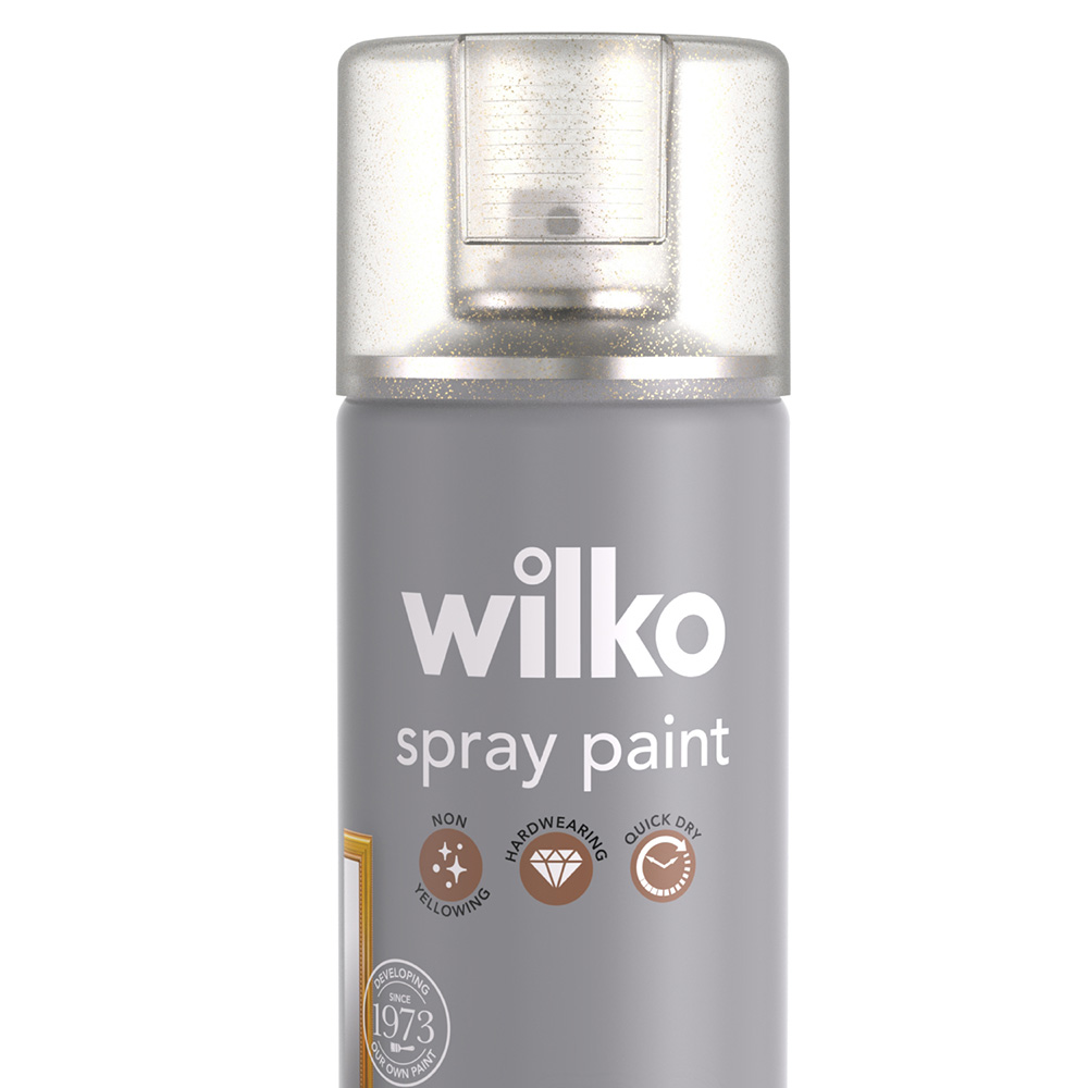 Wilko Rose Glitter Spray Paint 400ml Image 2
