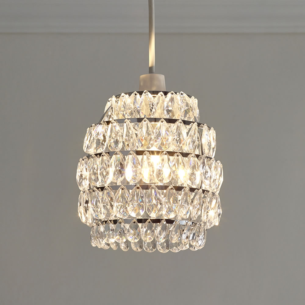 Wilko Lucy Crystal-Effect Pendant Light Shade Image 2