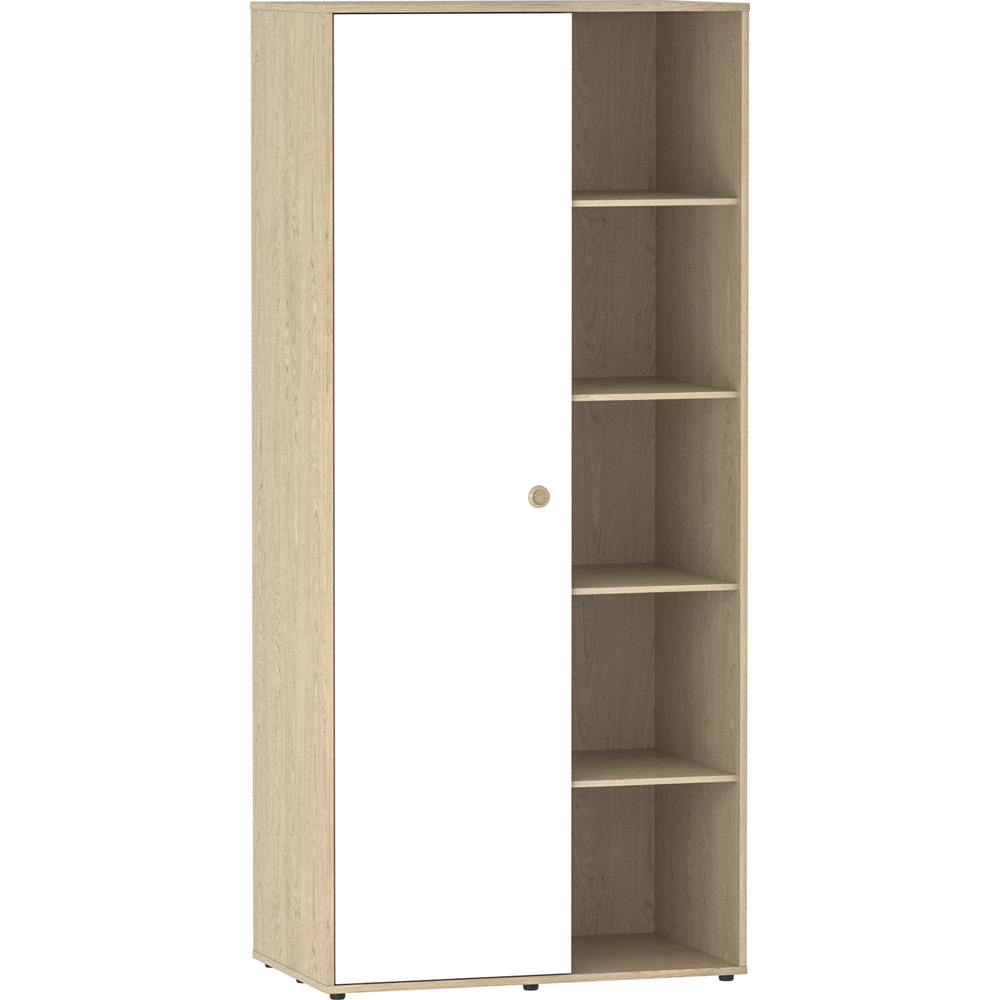 Junior Vida Neptune Single Door White and Oak Wardrobe Image 2