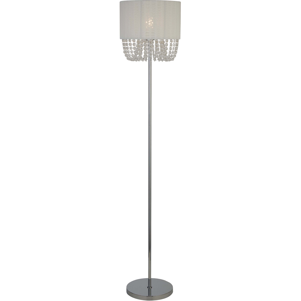 Lighting Collection Contessa White Floor Lamp Image 3