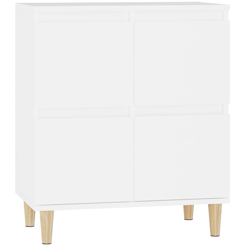vidaXL 4 Door White Sideboard Image 2