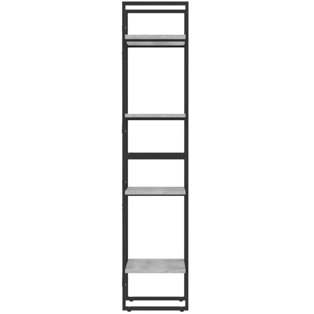 vidaXL 4 Shelf Grey Sonoma Industrial Style Bookcase Image 3