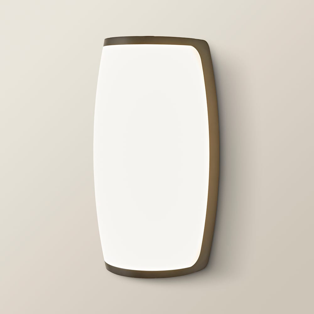 ValueLights Jonny Matte Black Curved LED Outdoor Wall Light Image 3