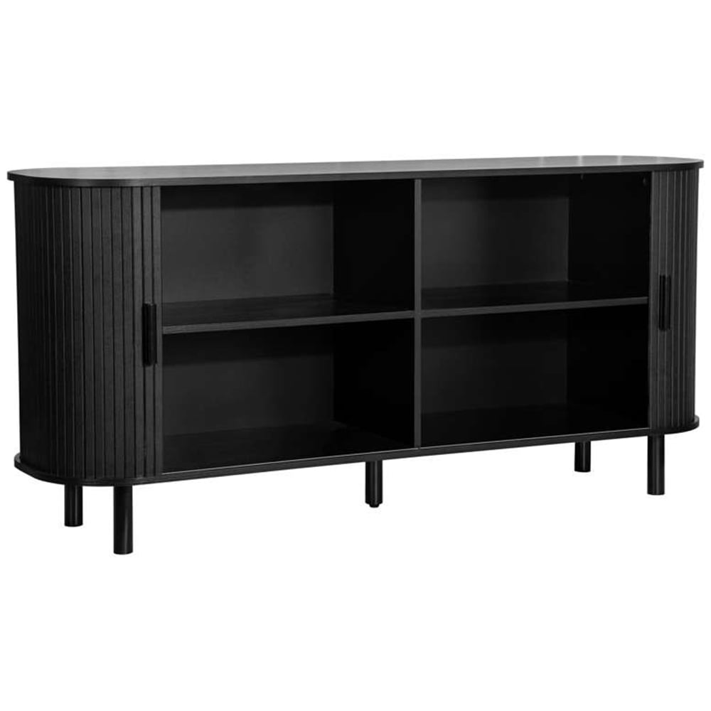 Birlea Axel 2 Door Fluted Black Sideboard Image 4