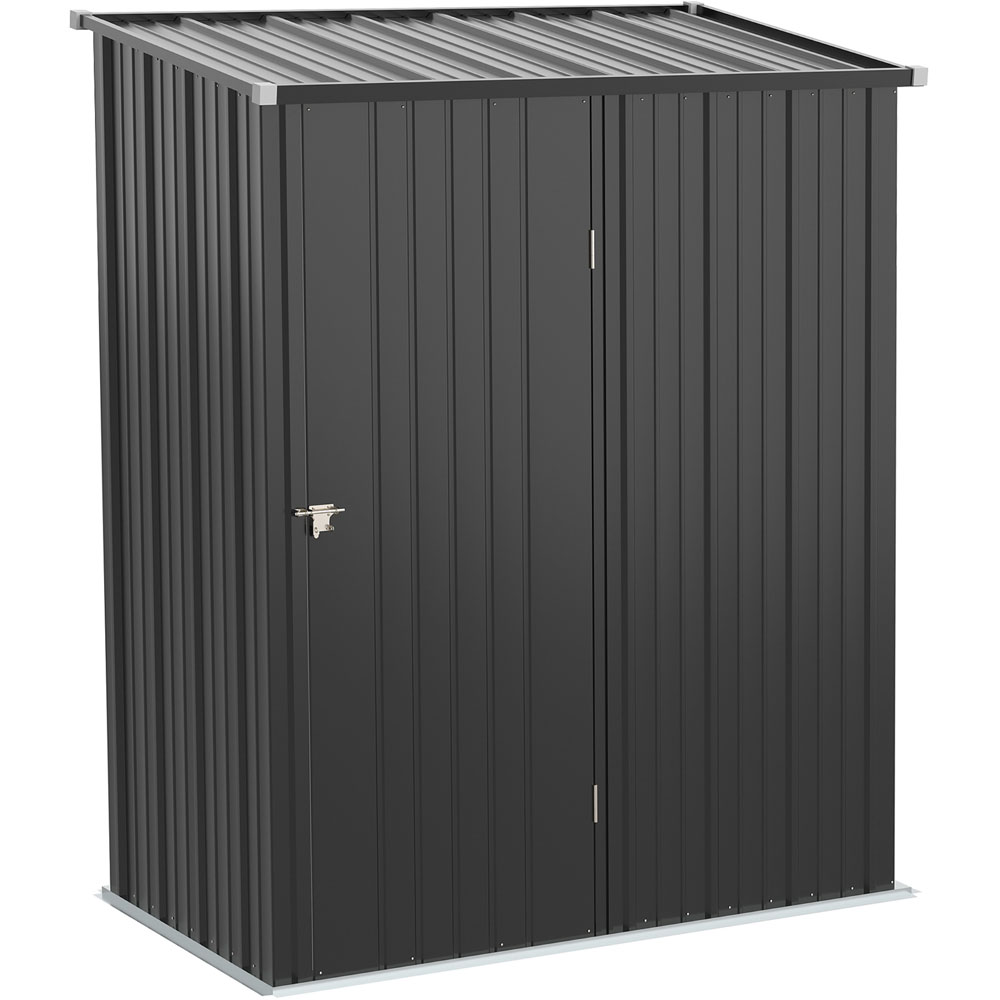 Outsunny 5.3 x 3.1ft Grey Storage Shed Image 1