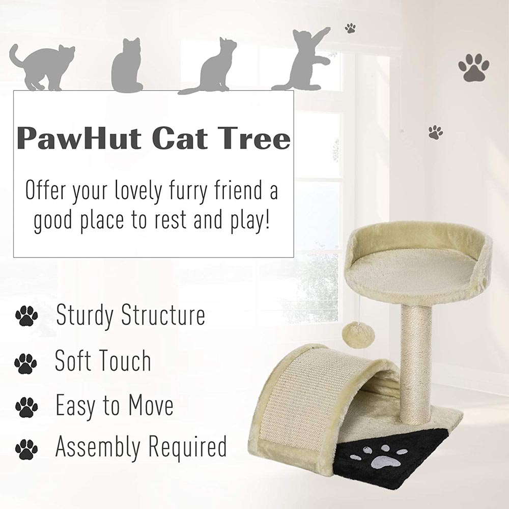 PawHut Cat Tree Scratching Scratcher Image 9