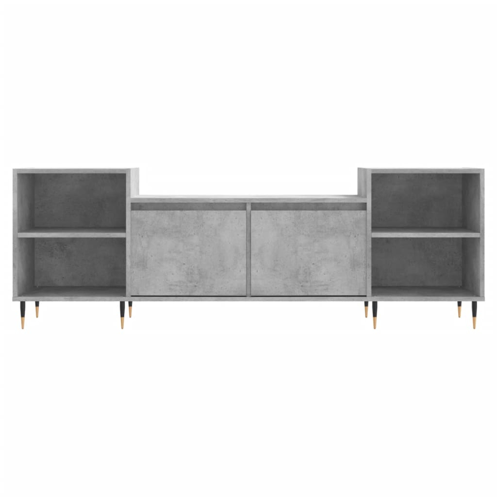 vidaXL 2 Door 2 Shelf Concrete Grey TV Cabinet Image 5