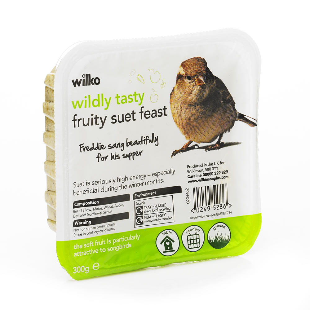 Wilko Wild Bird Fruity Suet Feast 300g Image