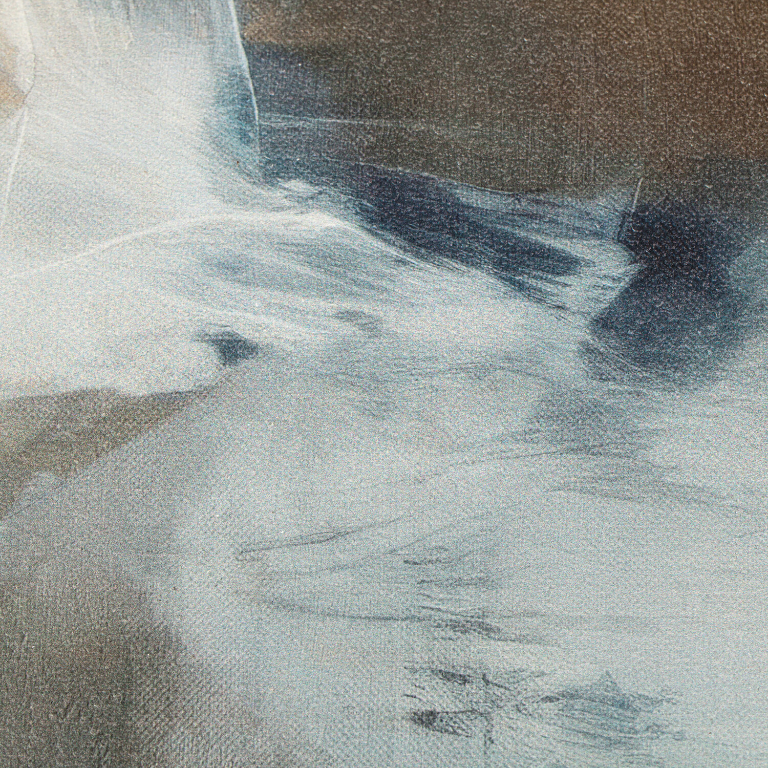 Hand Finished Misty Abstract Canvas Image 8
