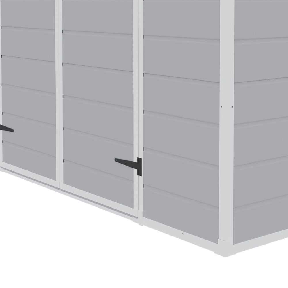 Living and Home 8 x 4ft Grey Waterproof Outdoor Storage Shed Image 5