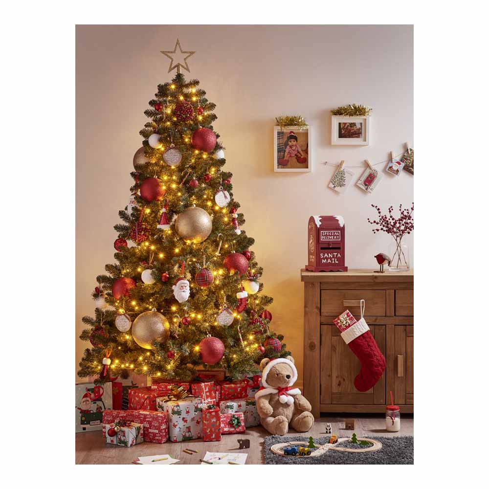 Wilko Traditional Red Santa Cam Christmas Bauble Image 4