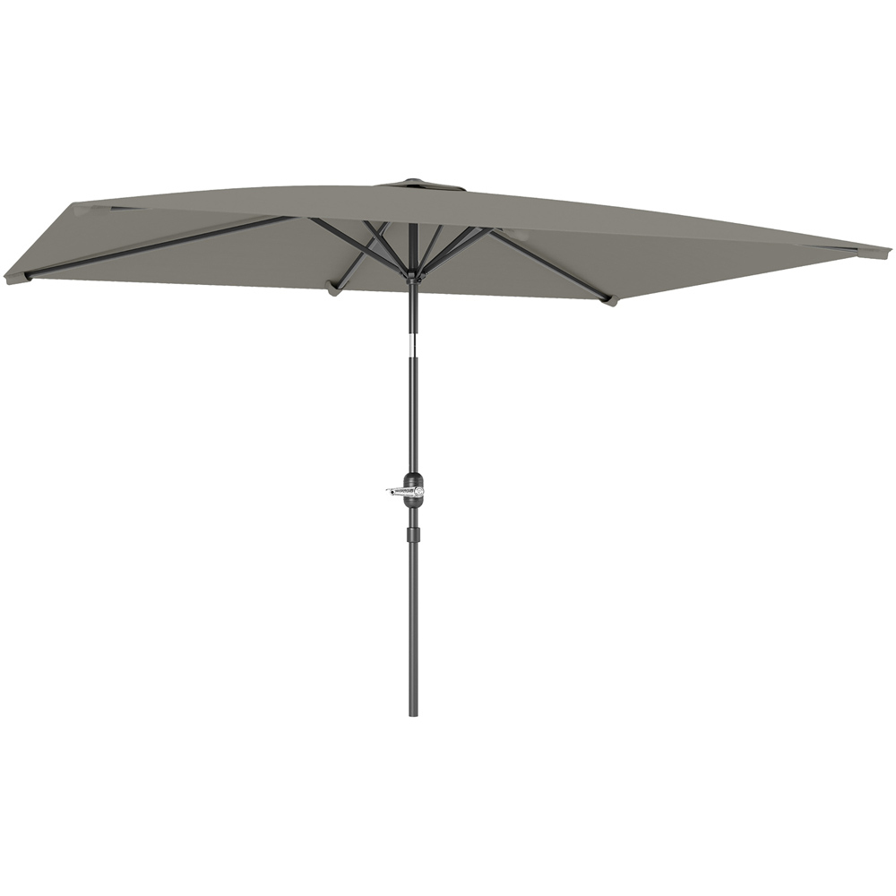 Outsunny Light Grey Crank and Tilt Parasol 3m Image 1