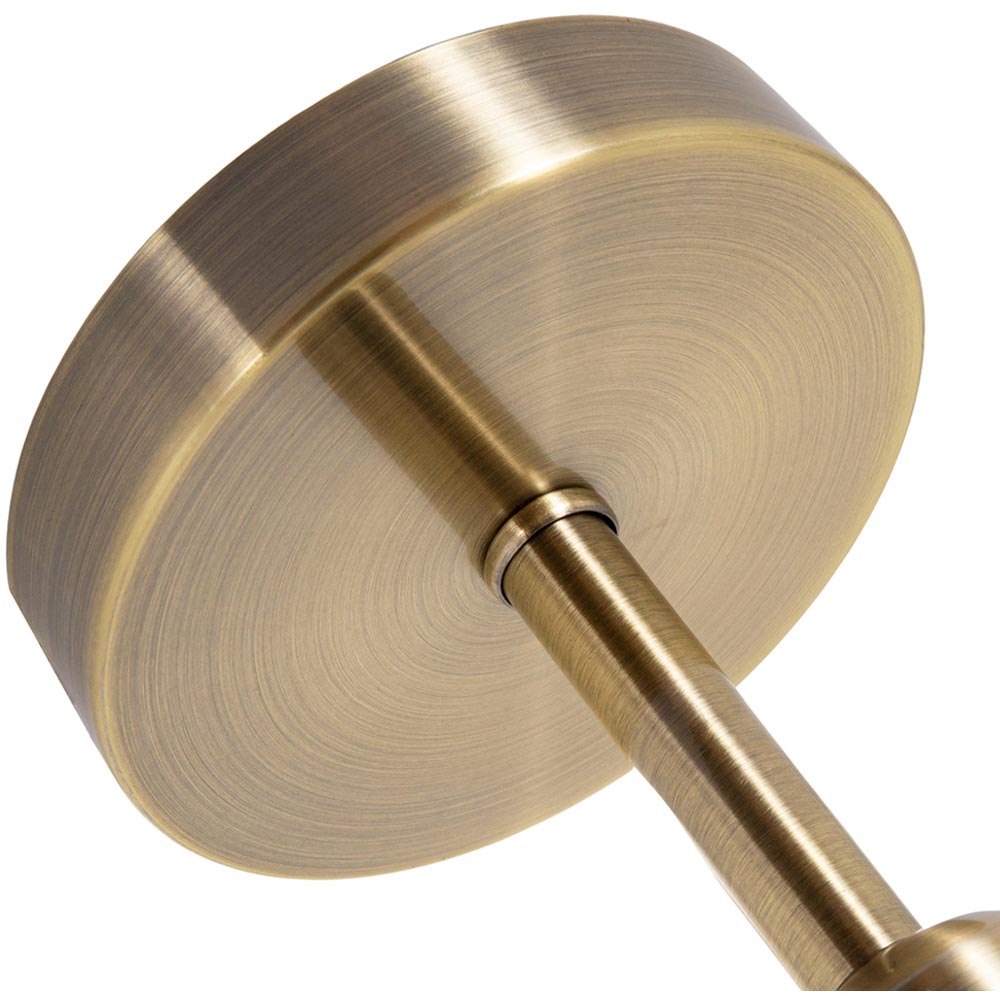 Happy Homewares Brushed Antique Brass Semi Flush Ceiling Light Image 3