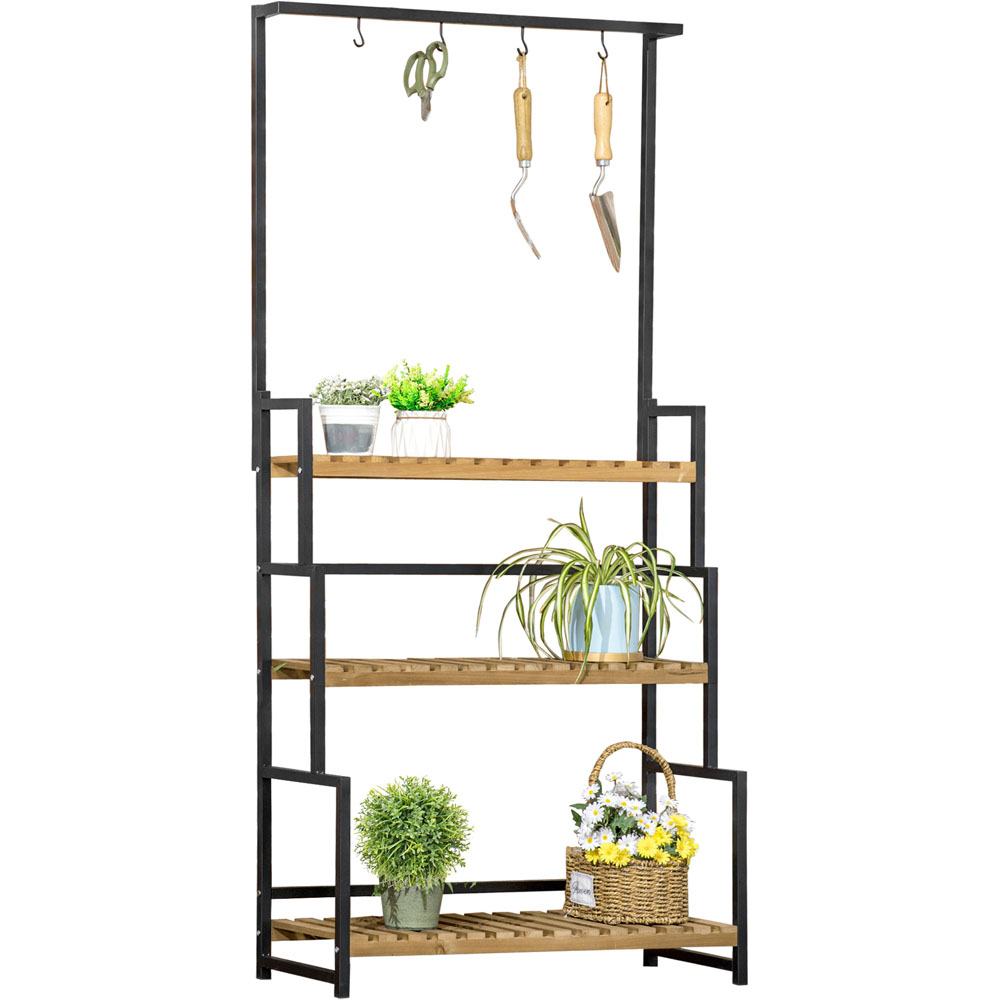 Outsunny 3 Tiered Plant Stand Shelf Image 1