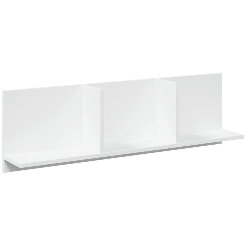 vidaXL 3 Shelf White Wall Cabinet Image 1