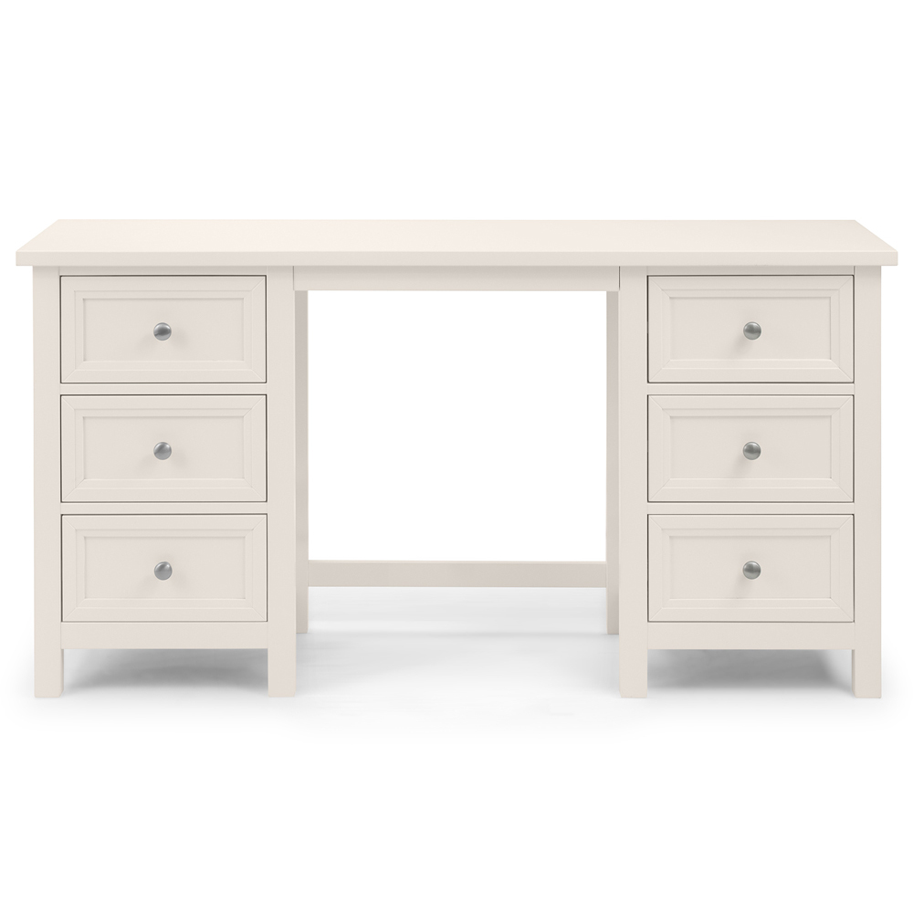 Julian Bowen Maine 6 Drawer Surf White Dressing Table Image 3