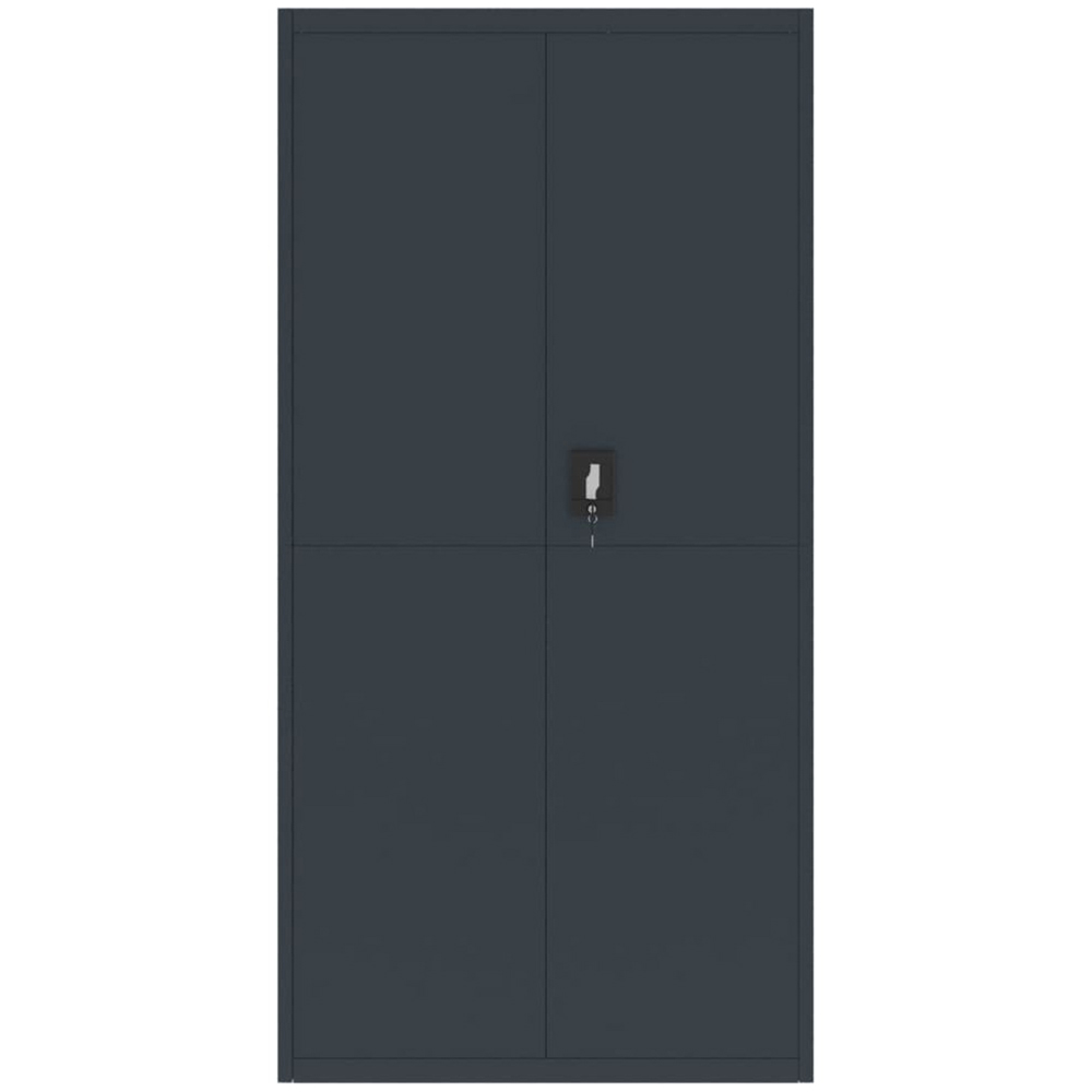 vidaXL 2 Door 5 Shelf Anthracite Steel Lockable File Cabinet Image 3