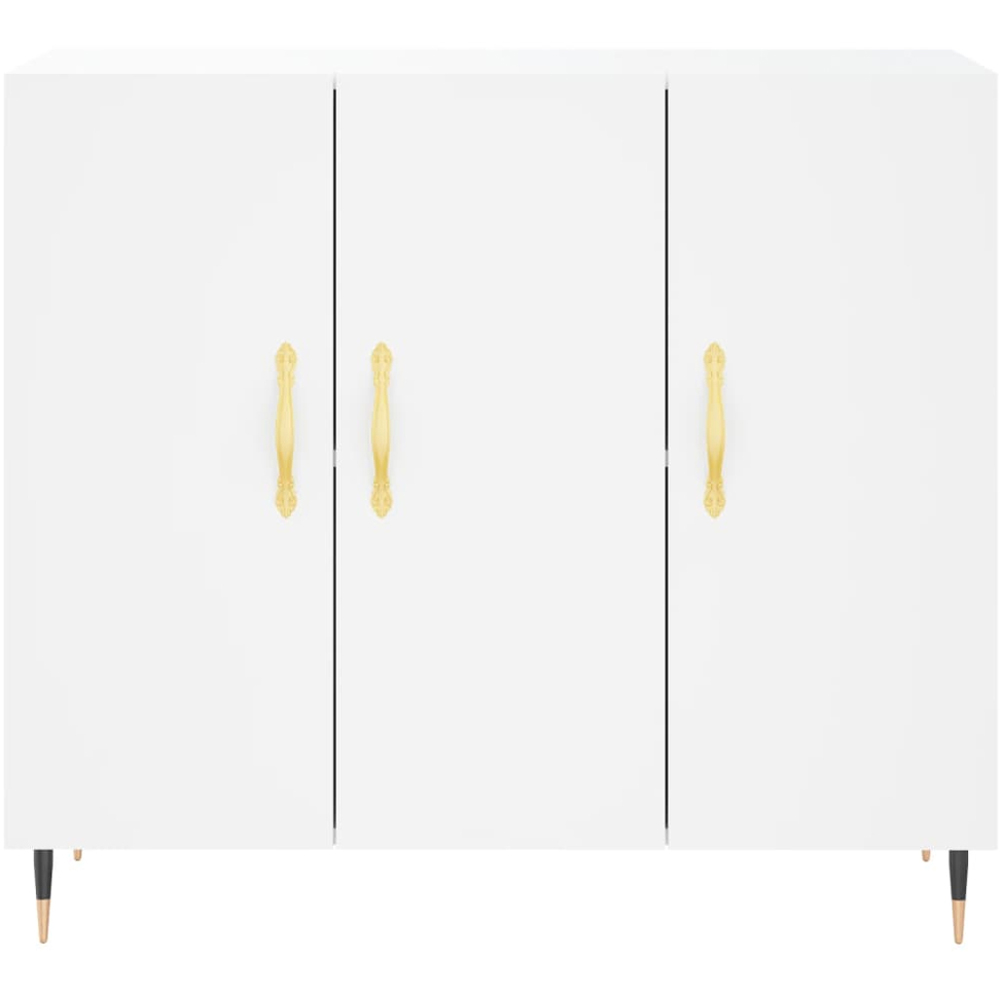 vidaXL 3 Door White Sideboard Image 6