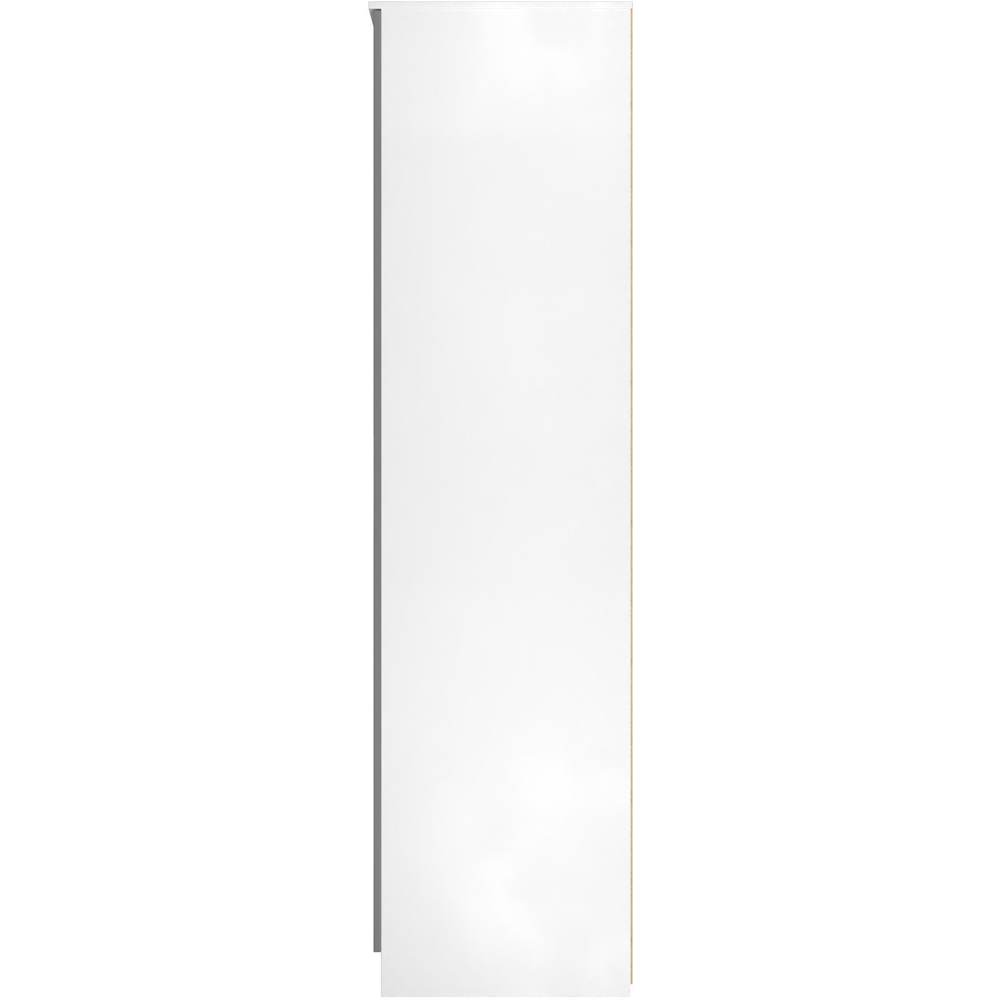 Crowndale Contrast 3 Door 2 Drawer Dusk Grey and White Tall Mirrored Wardrobe Ready Assembled Image 3