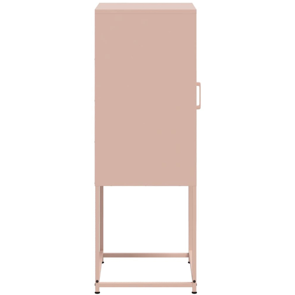 vidaXL Single Door Pink Steel Highboard Image 7