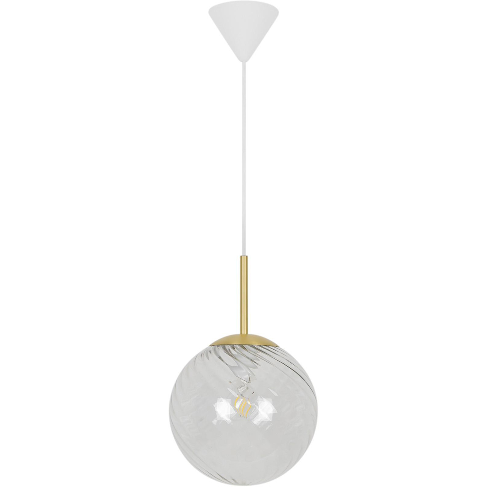 Nordlux Chisell Brass Glass Dome Pendant Light Image 5