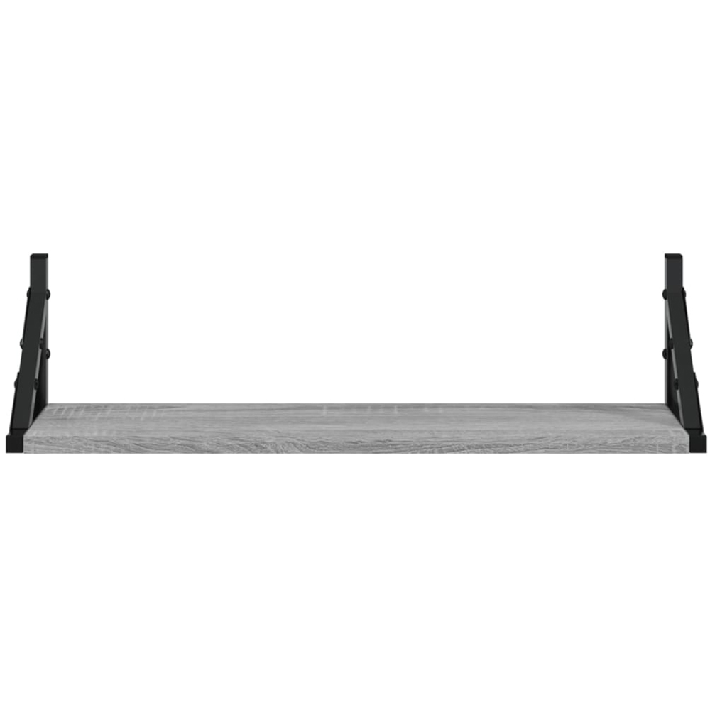 vidaXL 60cm Set of 2 Grey Sonoma Floating Wall Shelf Image 4