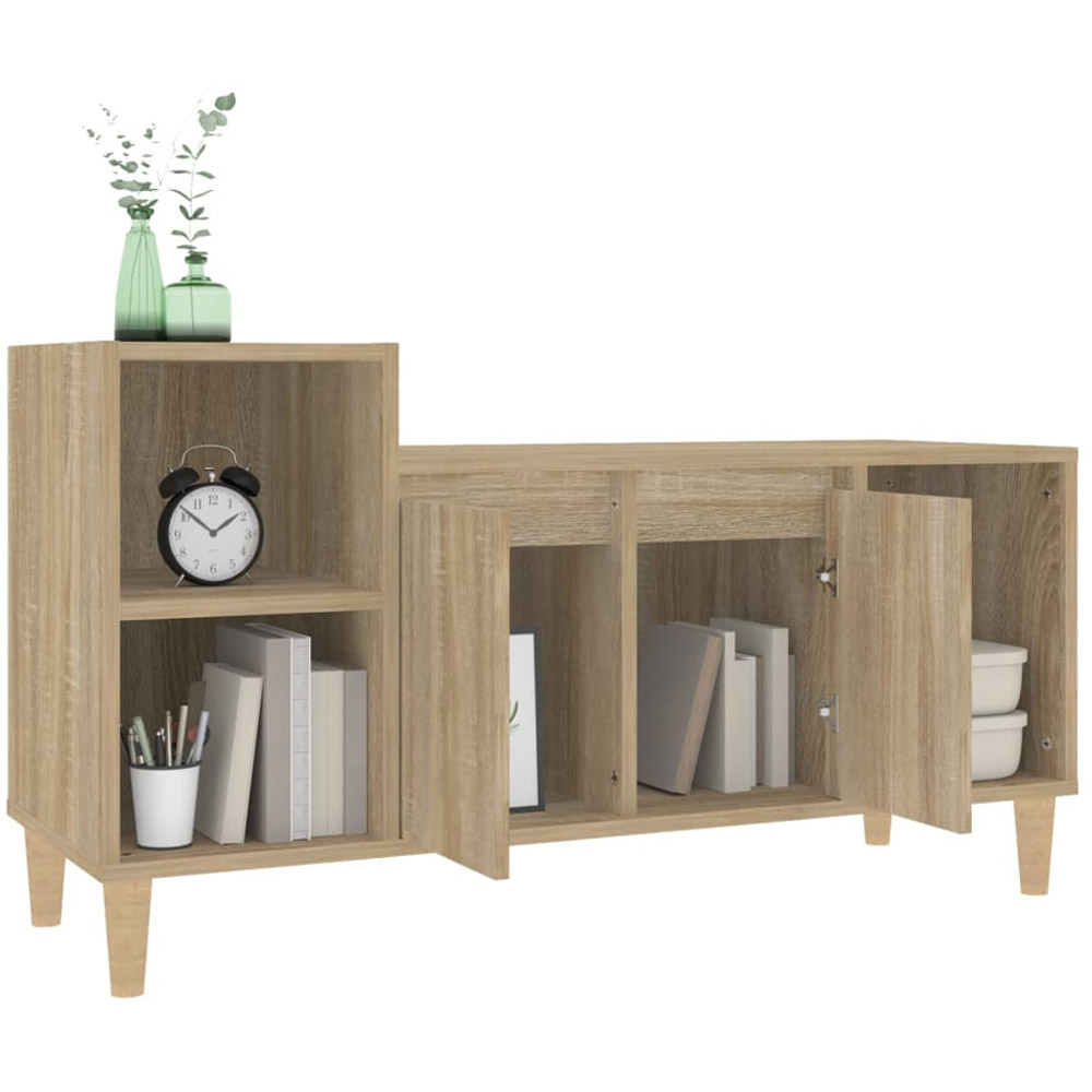 vidaXL 2 Door 3 Shelf Sonoma Oak TV Cabinet Image 4