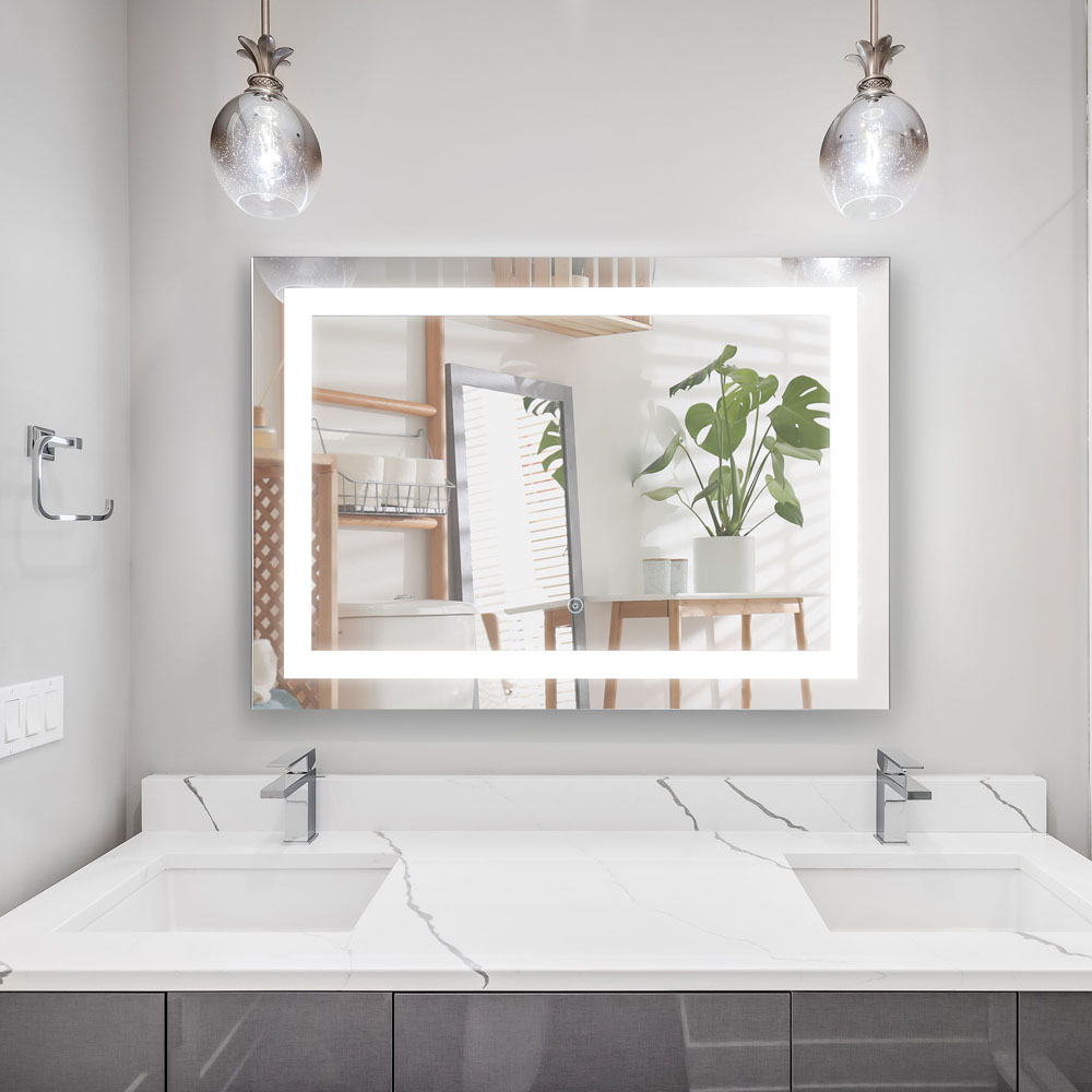 Kleankin LED Bathroom Mirror 70 x 50cm Image 2