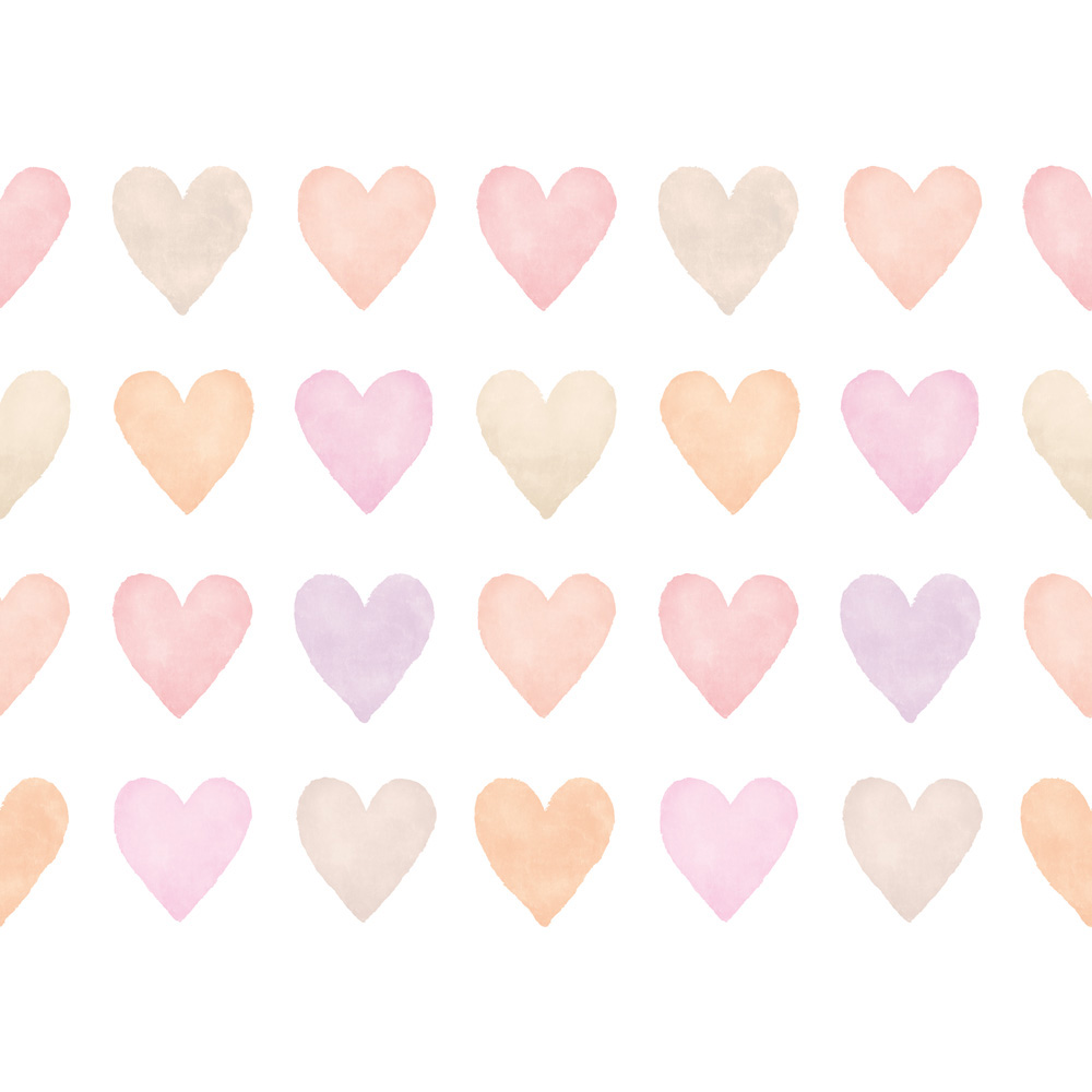 Origin Murals Repeatable Colour My Heart Neutral Blush 3 Drop Wall Mural Image 2