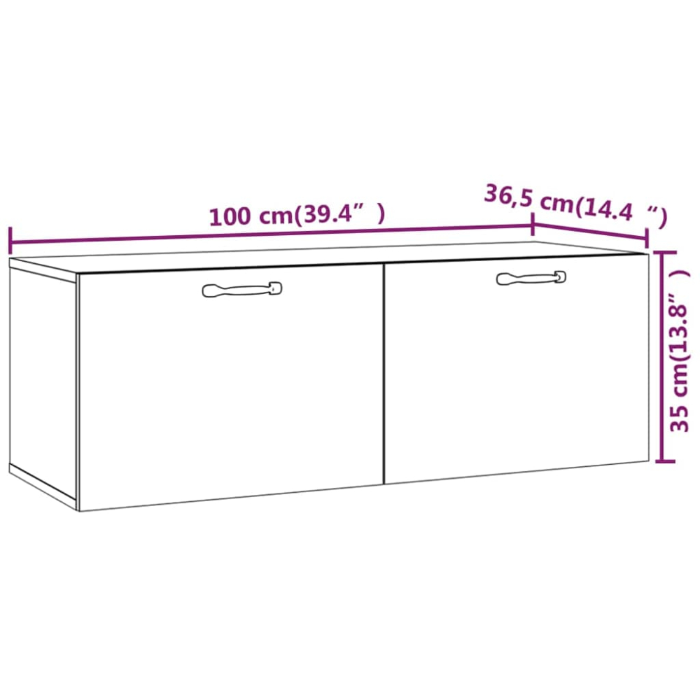 vidaXL Single Door White Wall Cabinet Image 7