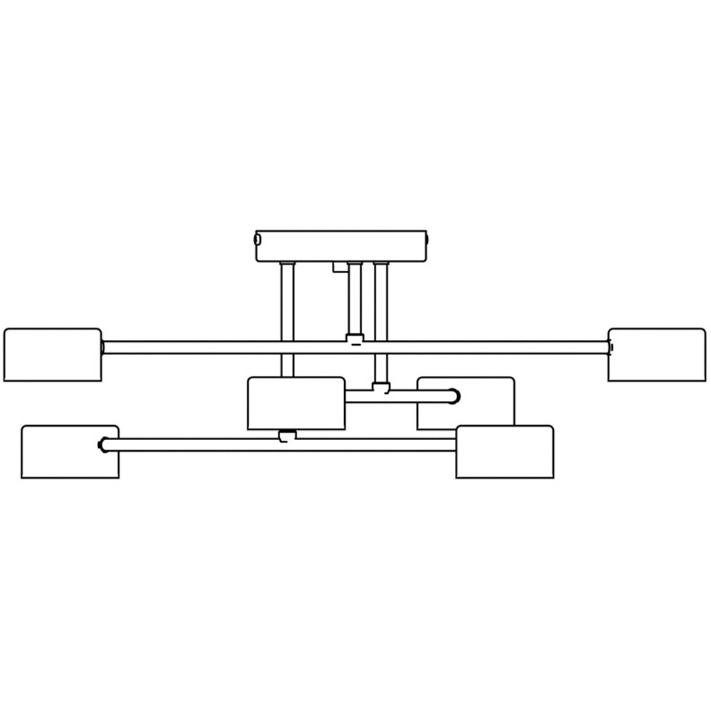 Emibig Halo 6 Light Black GX53 Ceiling Light Image 6