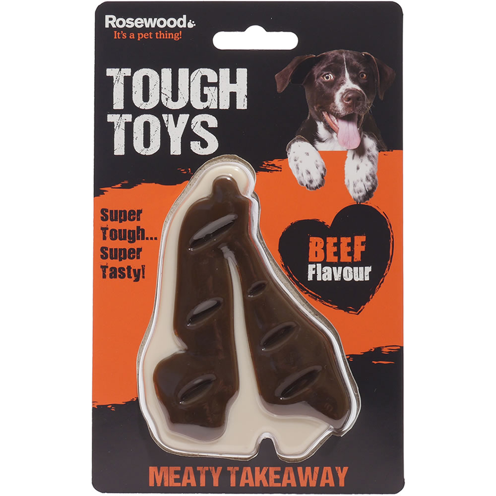 Rosewood Meaty Takeaway Beef Flavour Dog Toy Image