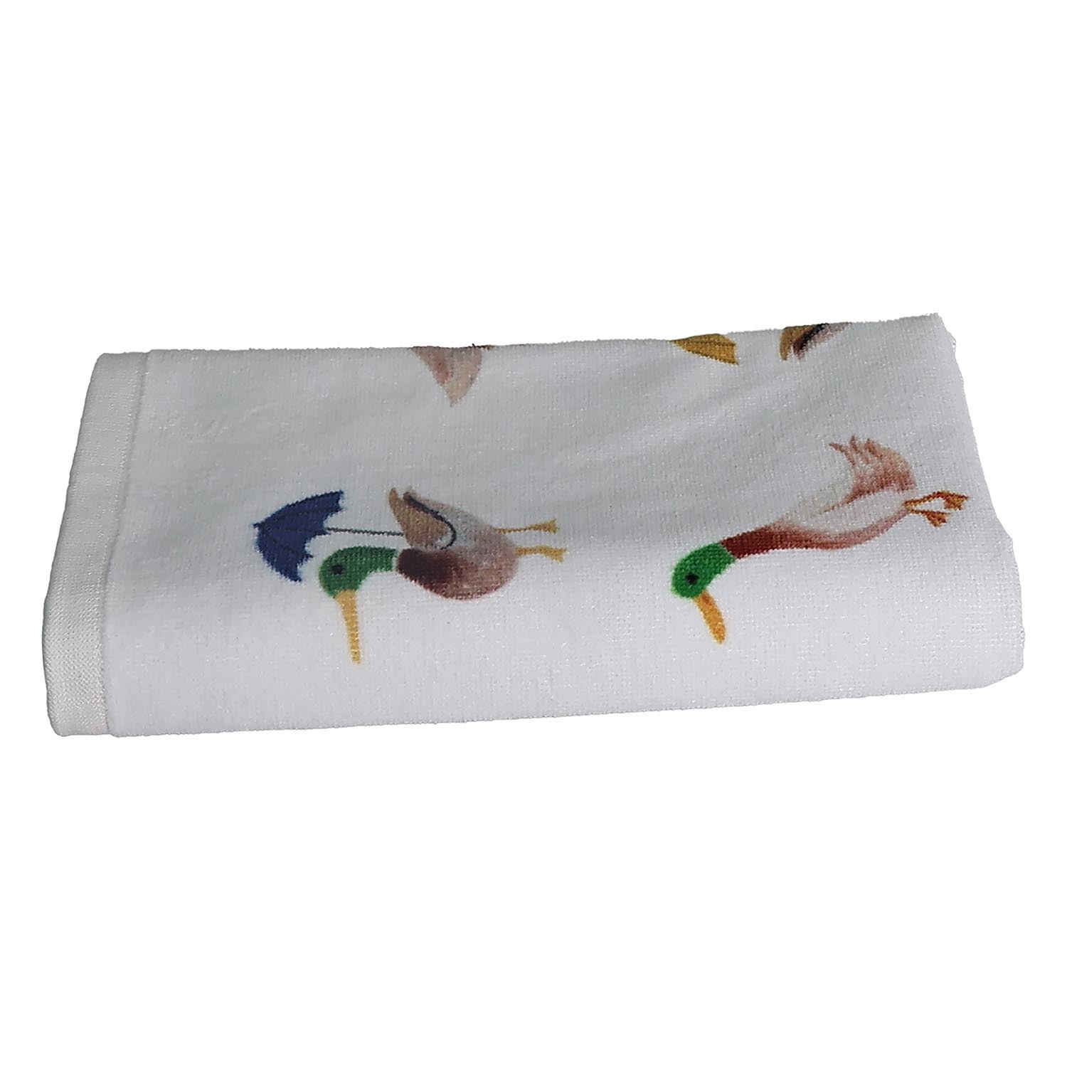 Velour Paddling Duck Hand Towel - White Image 1