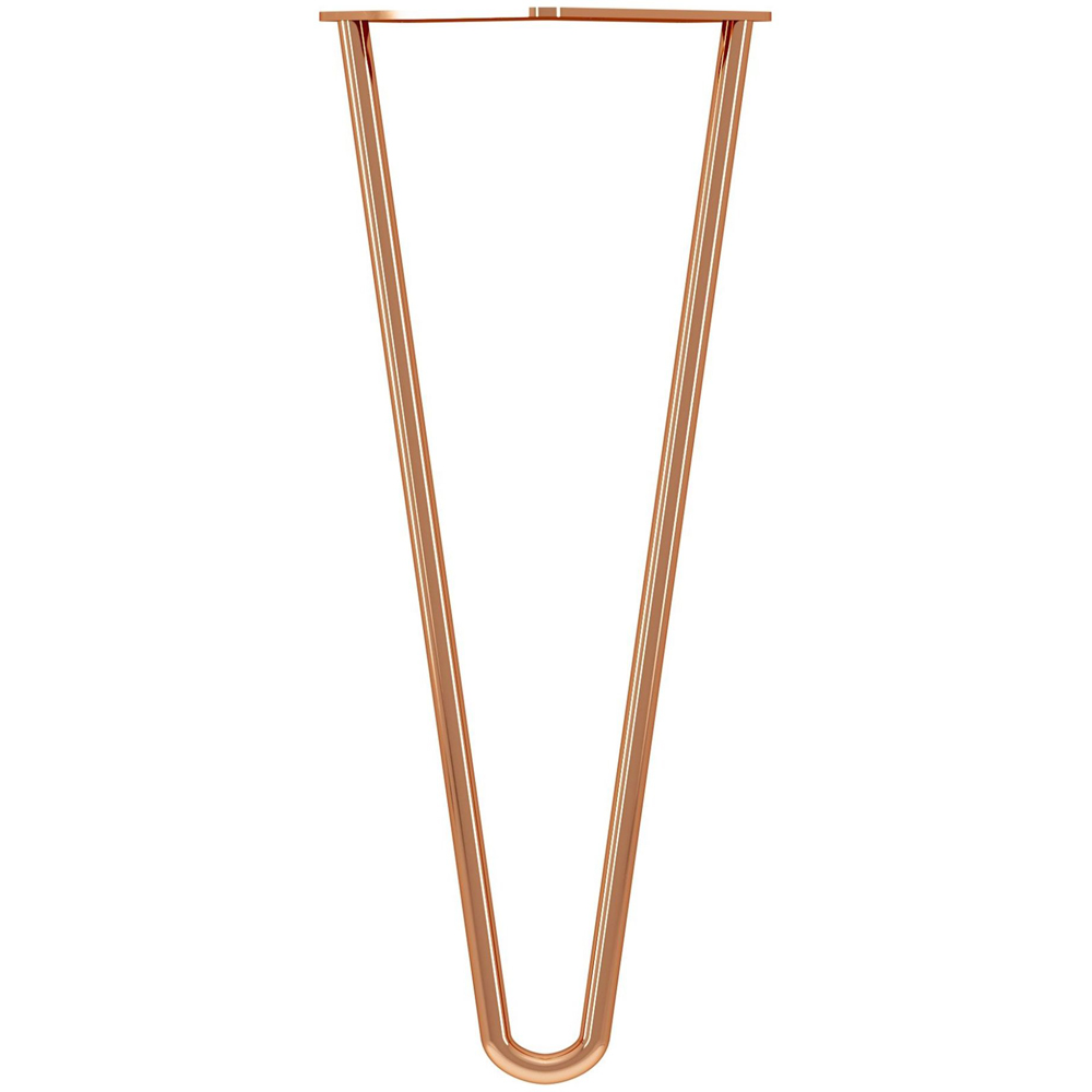 Rothley Polished Copper 2 Pin Hairpin Leg 350mm 4 Pack Image 1