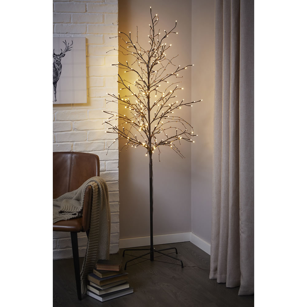Wilko 6ft Pearl Brown Christmas Twig Tree Image 3