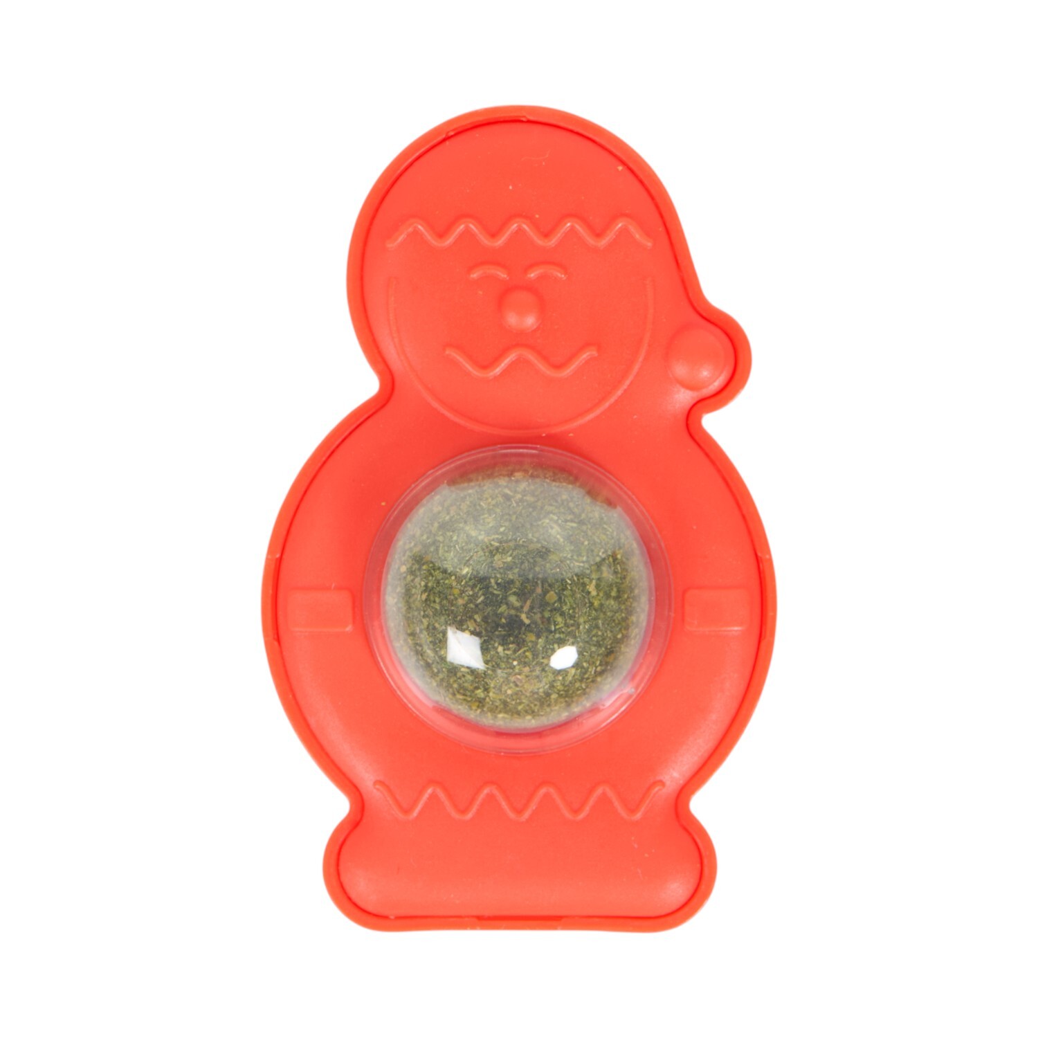 Santa Spinball Catnip Licker Red Image 2