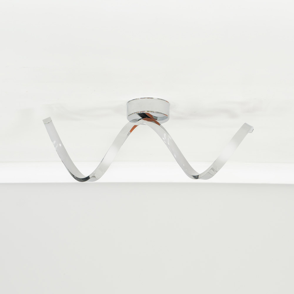 ValueLights Infinity Chrome Single Twist Integrated LED Ceiling Light Image 3