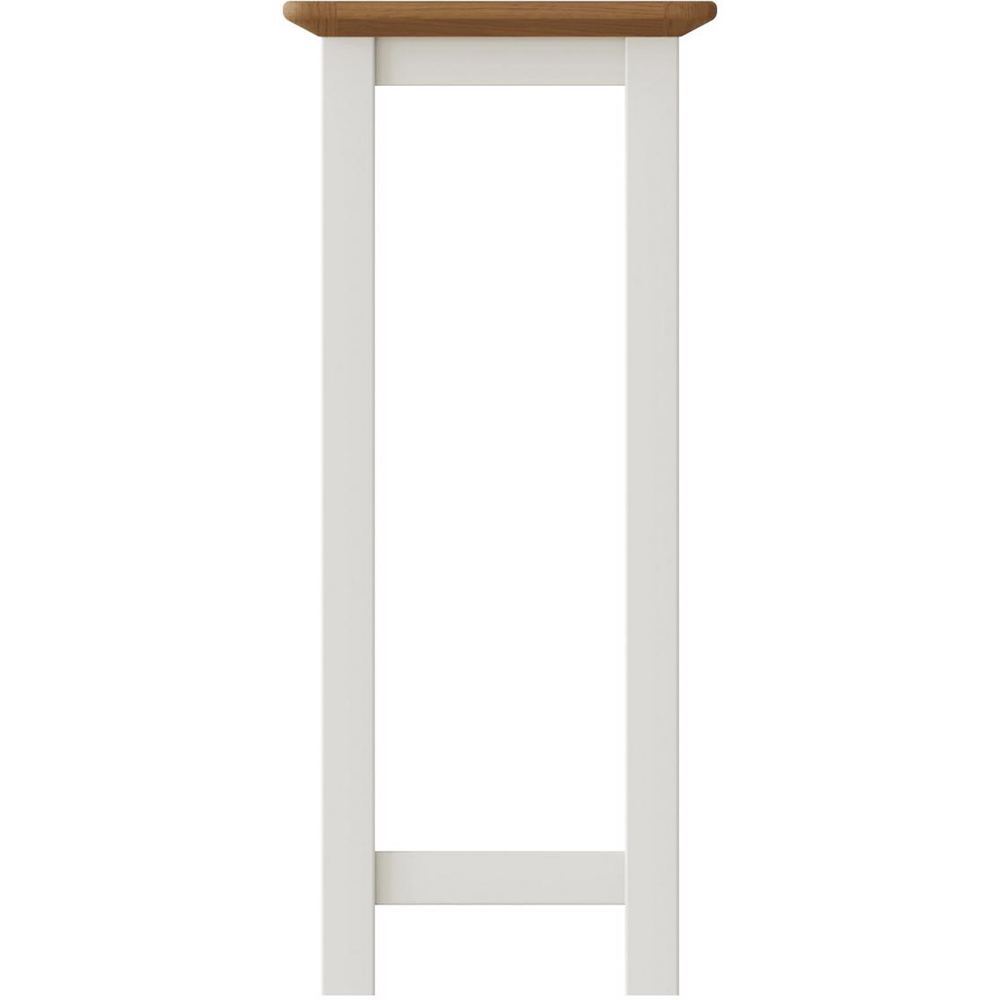 FWStyle Taberno Single Shelf White Linen and Oak Side Table Image 3