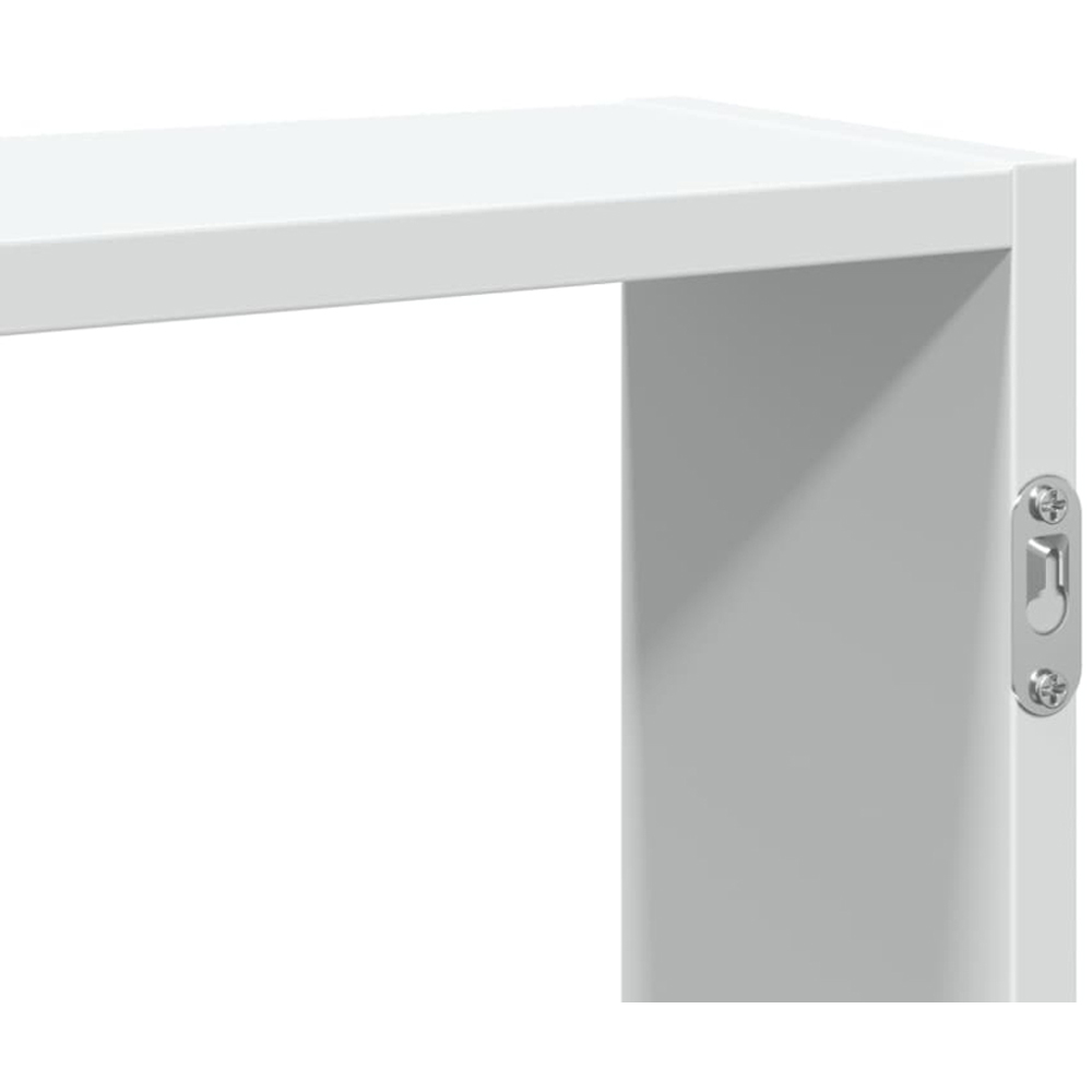 vidaXL 4 Open Shelf White Wall Shelf Image 7