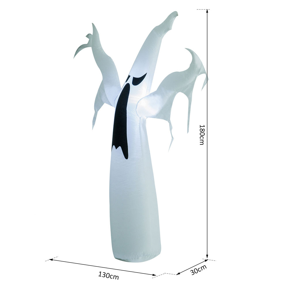 HOMCOM Halloween Inflatable Scary Ghost 4ft Image 9