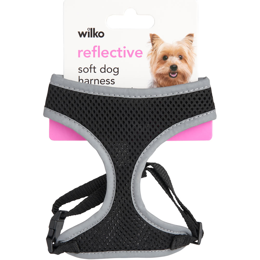 Single Wilko Extra Small Reflective Soft Dog Harness 28-40cm in Assorted styles Image 2