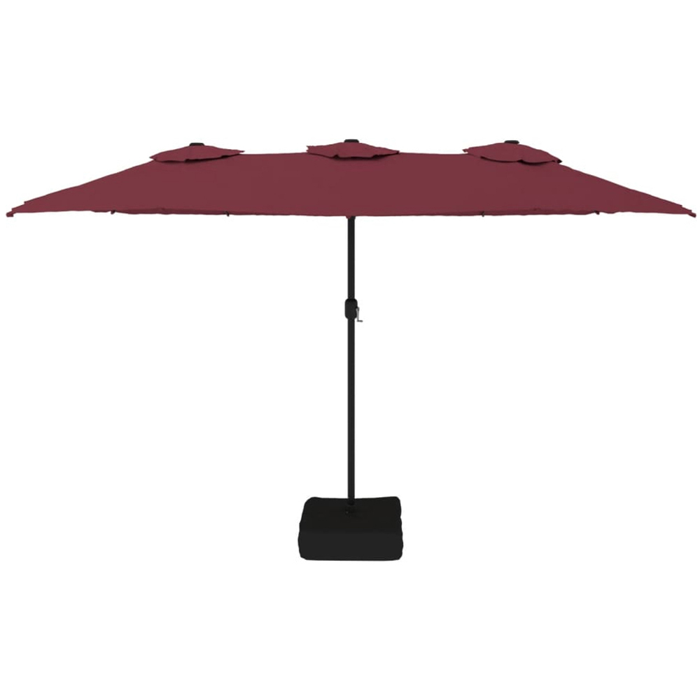 vidaXL Red Double Head Parasol 4.5 x 2.6m Image 2