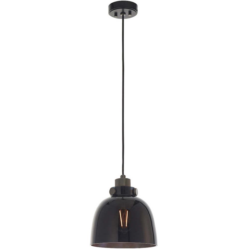 Merano Alessandria Black Chrome Glass Pendant Light Image 3
