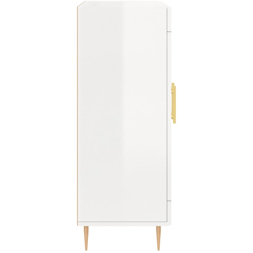 vidaXL 2 Glass Door High Gloss White Sideboard Image 7