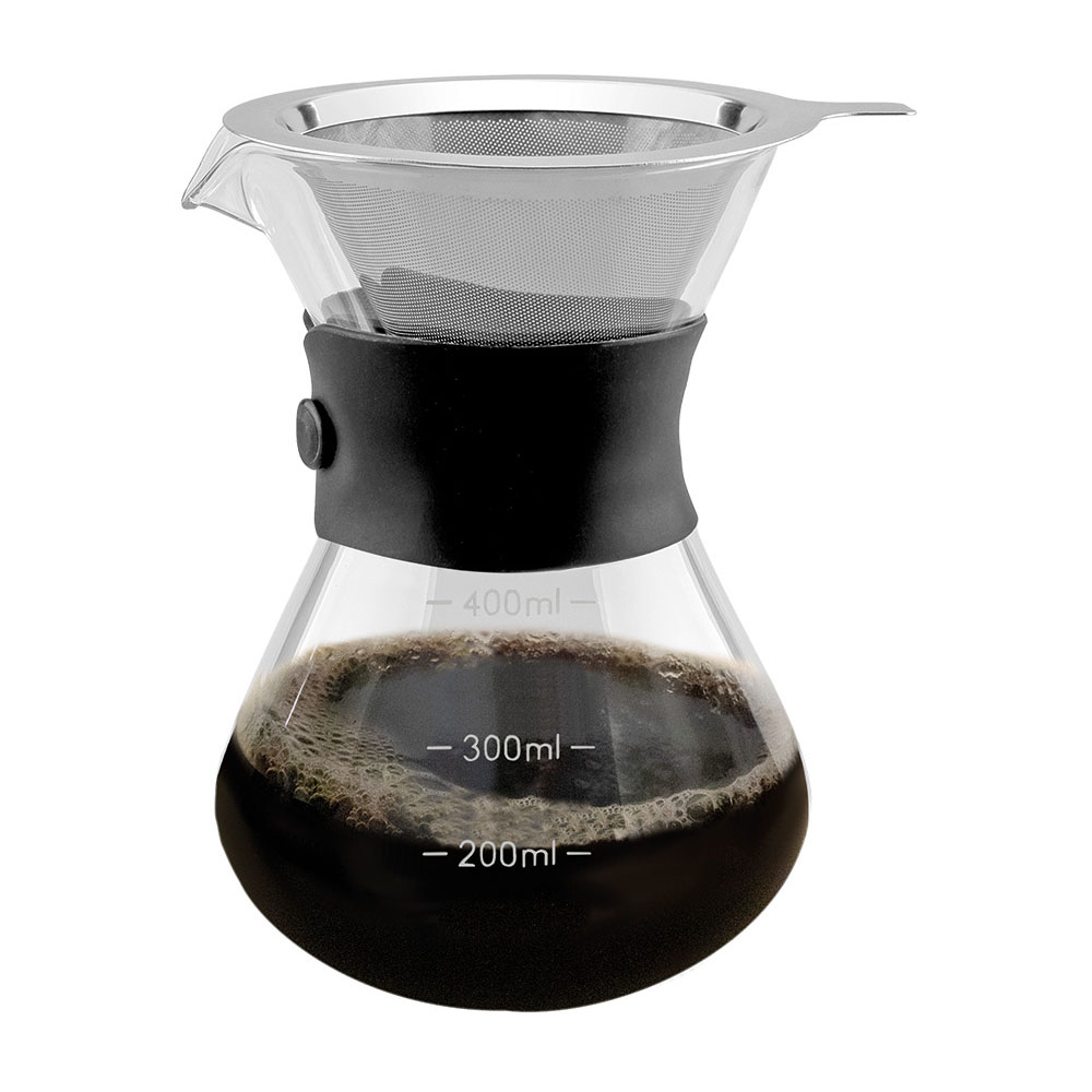 Tramontina Clear Pour Over 400ml Coffee Maker with Stainless Steel Filter Image 3