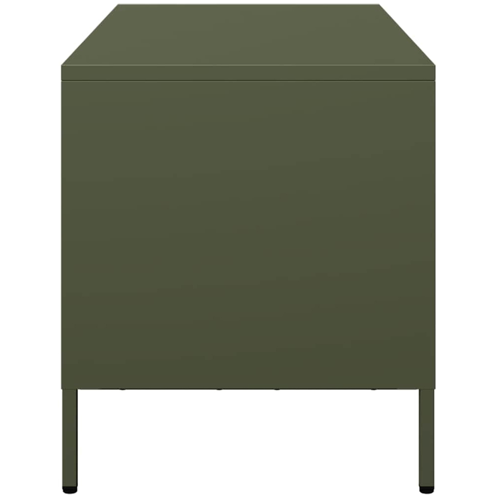 vidaXL 3 Drawer Olive Green Steel Industrial Style TV Cabinet Image 5