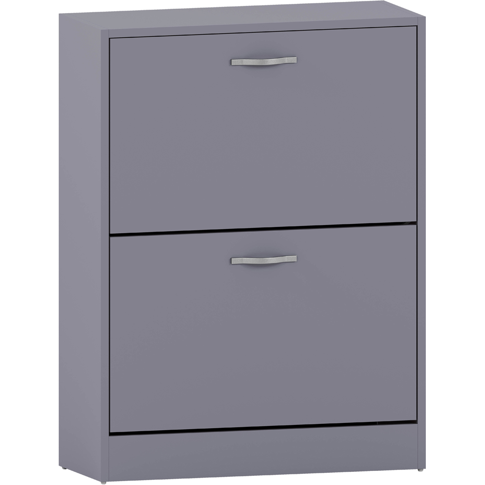 VIDA DESIGNS Grey 2-Drawer Shoe Cabinet Rack Image 2