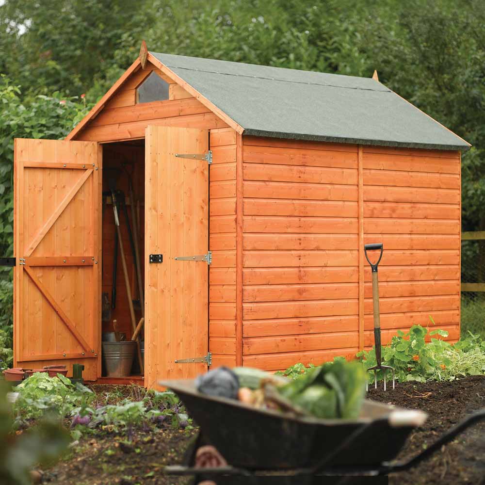 Rowlinson 8 x 6ft Wooden Security Shed Image 2
